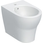 Bidé al suelo serie Geberit Selnova Premium, adosado a la pared, forma cerrada. Blanco